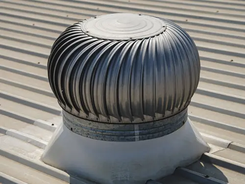 Ventilation component used to improve airflow and roof ventilation in steel warehouse and workshop buildings