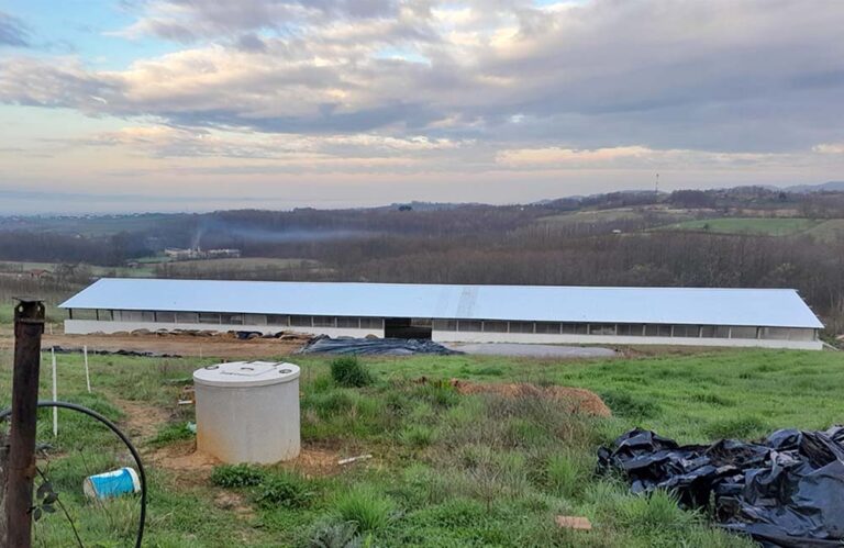 Site view of a steel building project location in Bosnia and Herzegovina
