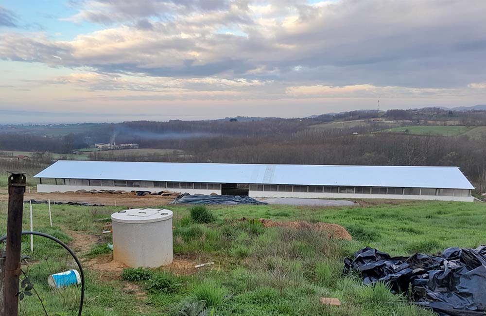 Site view of a steel building project location in Bosnia and Herzegovina