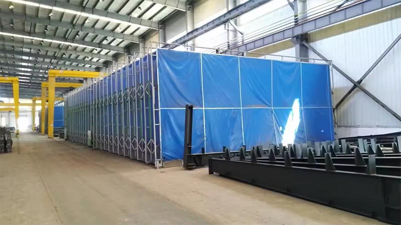 Steel structure painting room for anti-corrosion coating and surface protection