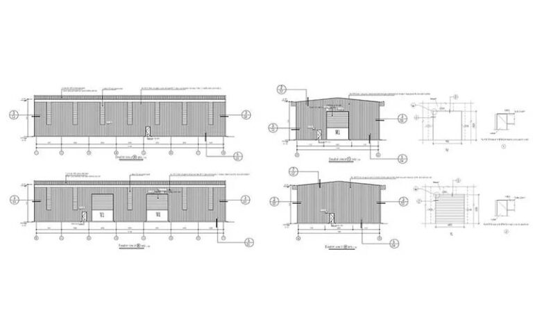 Australian Steel Structure Warehouse Design Drawing