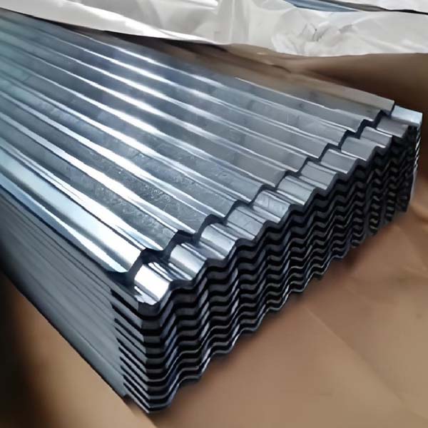 Stacked single-skin corrugated galvanized steel sheets for steel building wall and roof cladding