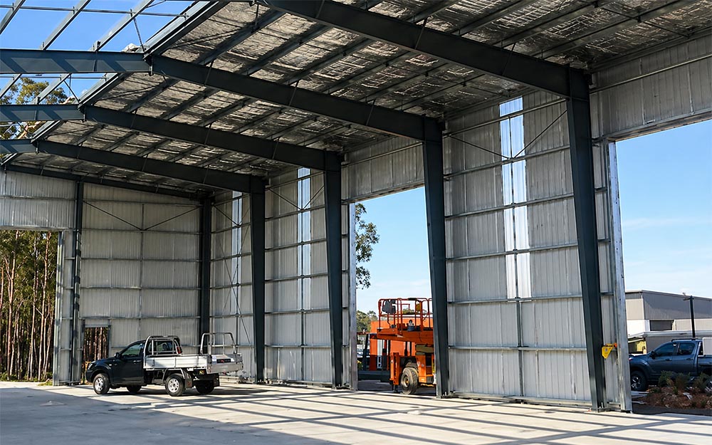 Interior space view of the prefabricated food warehouse project in Australia
